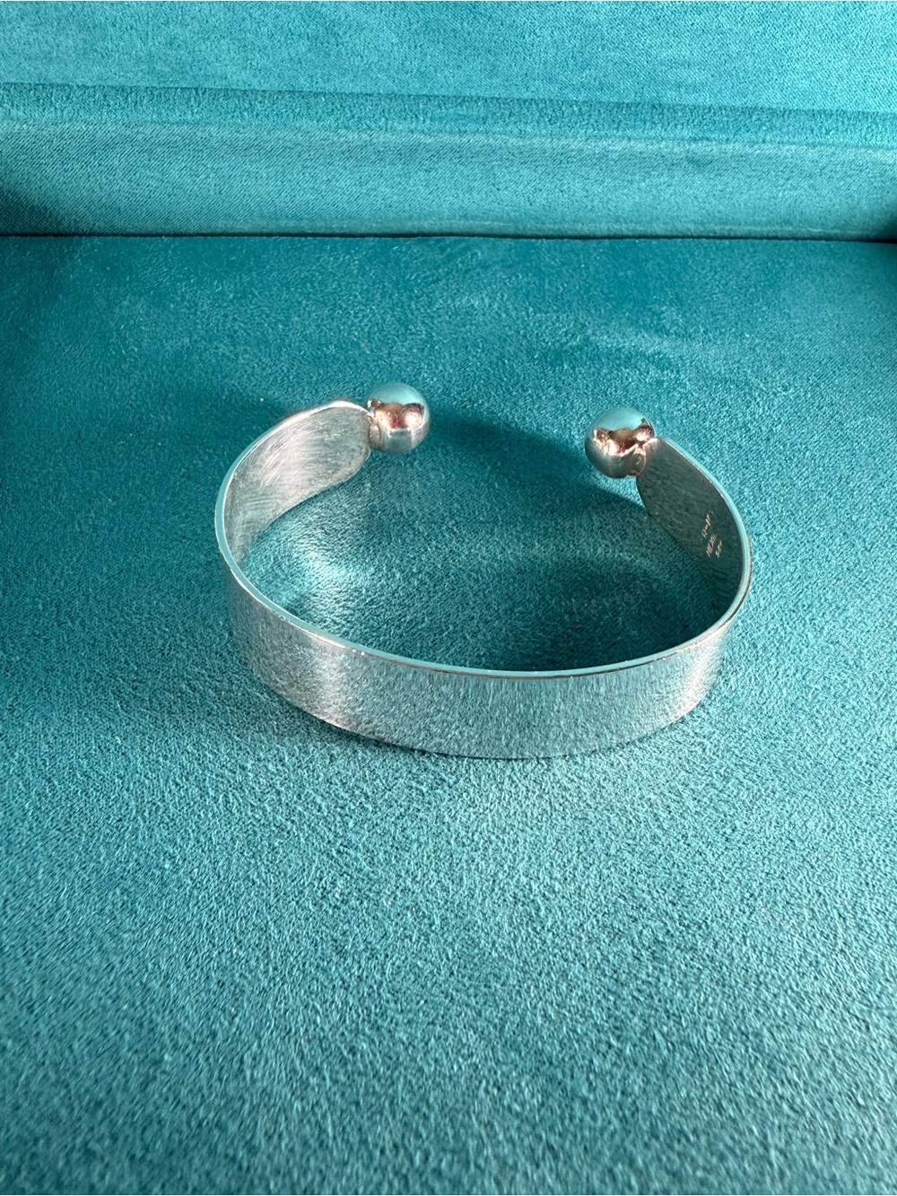 Vintage Taxco Mexico 925 Sterling Silver Modernist Ball Cuff Bracelet 25g